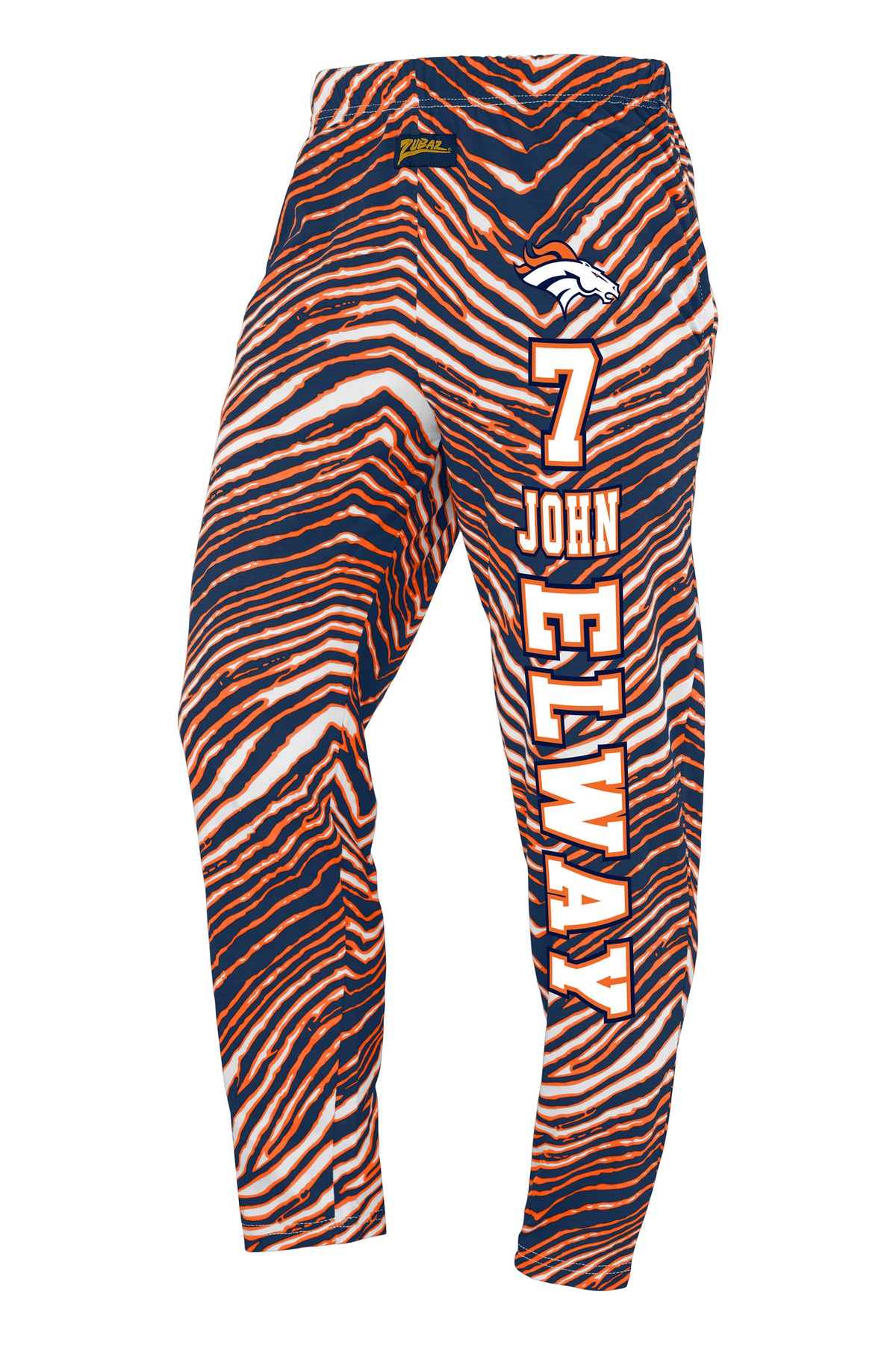 Zubaz NFL Legends John Elway Denver Broncos Unisex Z88 Legends Zebra Pants