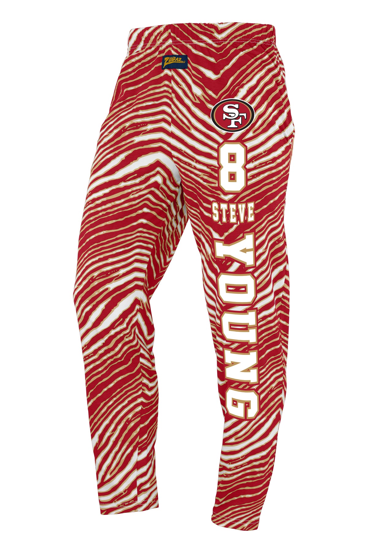 Zubaz NFL Legends Steve Young San Francisco 49ers Unisex Z88 Legends Zebra Pants