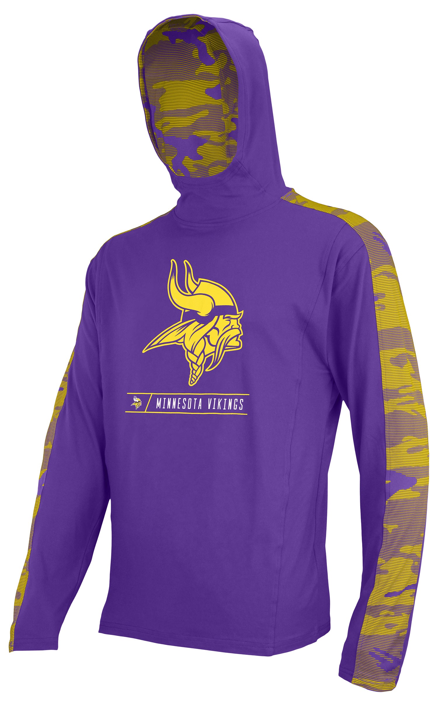 Zubaz NFL Minnesota Vikings Men's Camo Accent Elevated Lightweight Hoodie