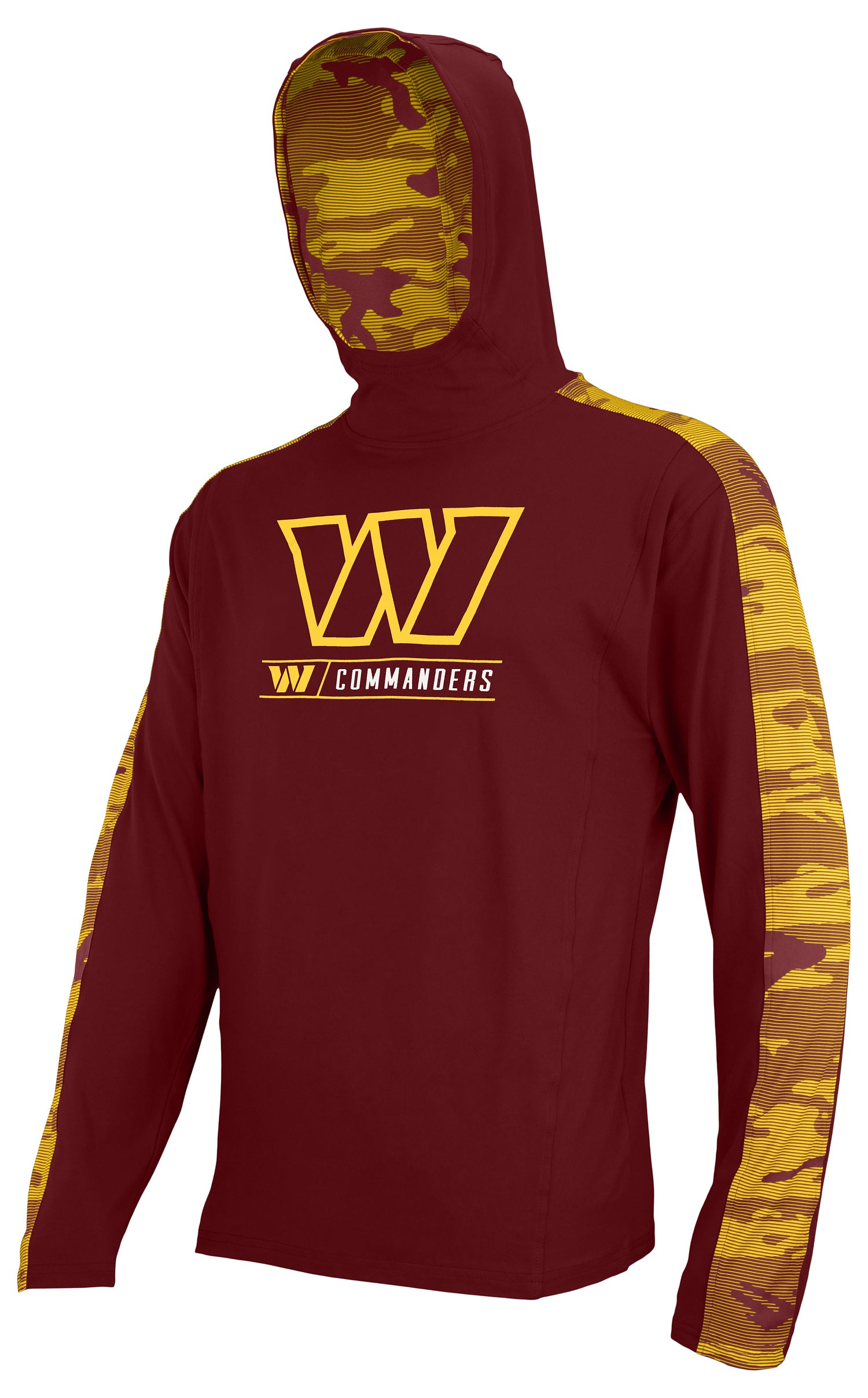 Zubaz NFL Washington Commanders Men's Camo Accent Elevated Lightweight Hoodie