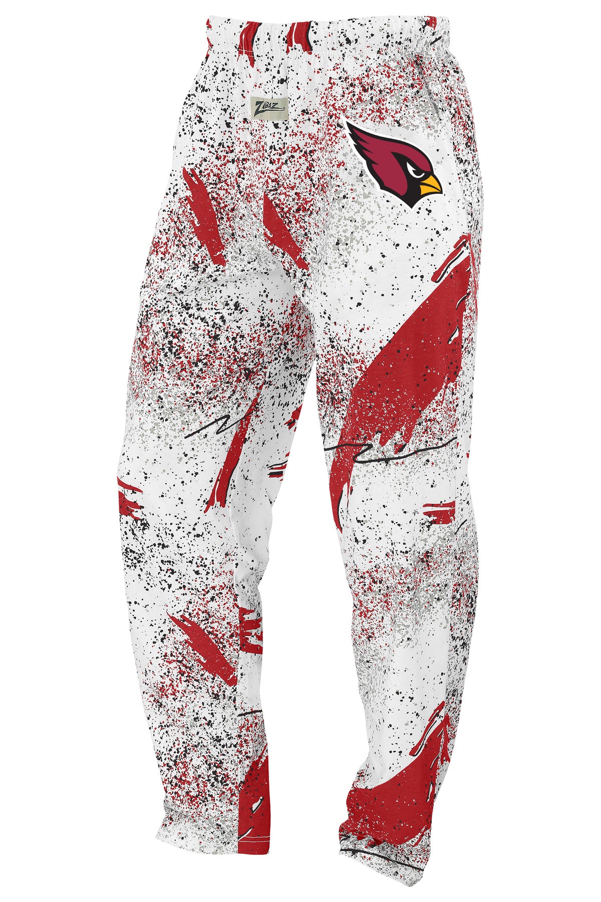 Zubaz NFL Arizona Cardinals Adult Unisex 3 Color Confetti Z88 Screen Print Pants