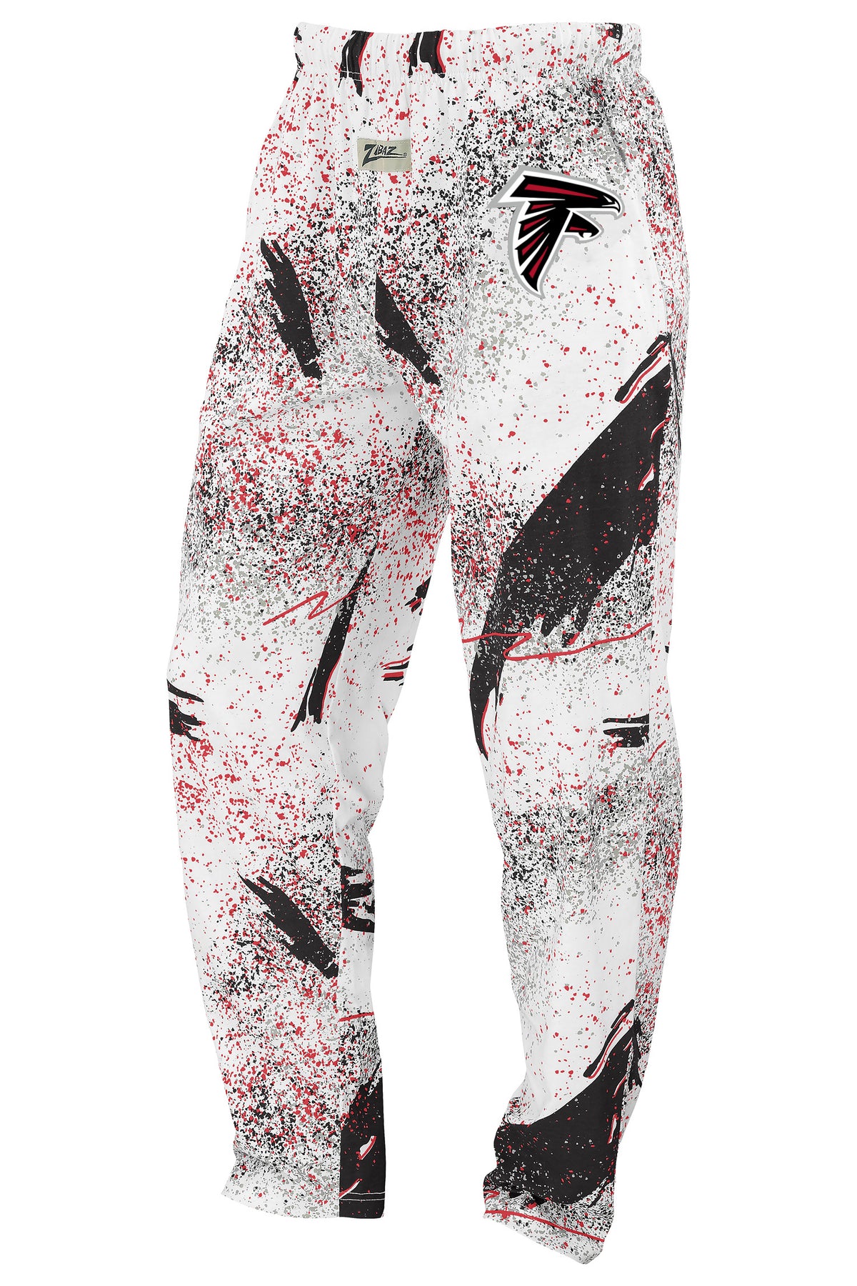 Zubaz NFL Atlanta Falcons Adult Unisex 3 Color Confetti Z88 Screen Print Pants
