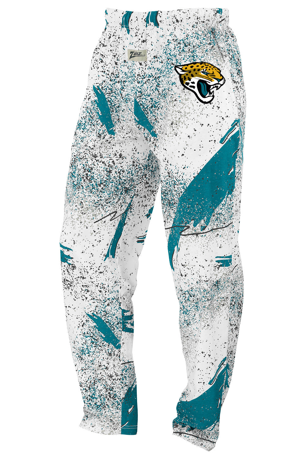 Zubaz NFL Jacksonville Jaguars Adult Unisex 3 Color Confetti Z88 Screen Print Pants