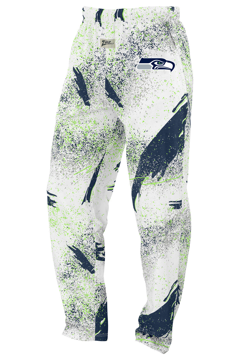 Zubaz NFL Seattle Seahawks Adult Unisex 3 Color Confetti Z88 Screen Print Pants