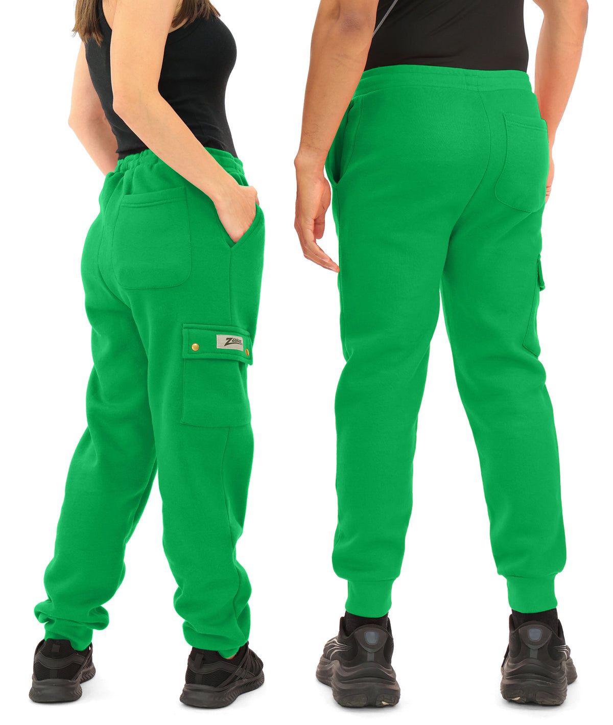 Zubaz NFL Men's Classic Upright Team Color Zebra 3 Color Cargo Joggers, Philadelphia Eagles