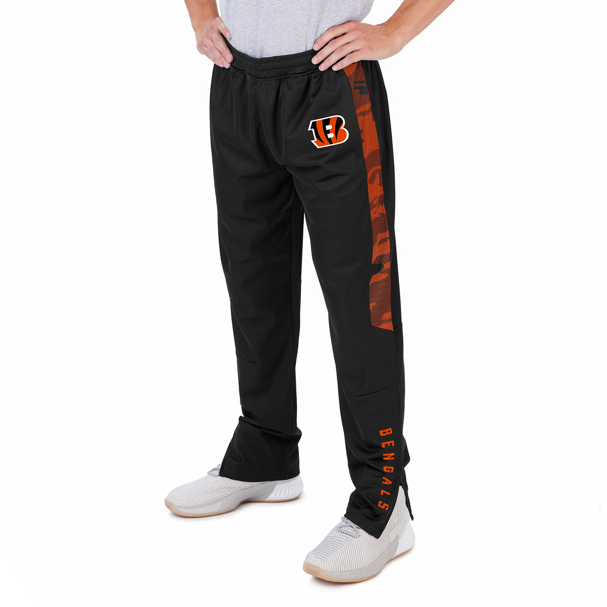 Zubaz NFL Men's Cincinnati Bengals Track Pants W/ Camo Lines Side Panels