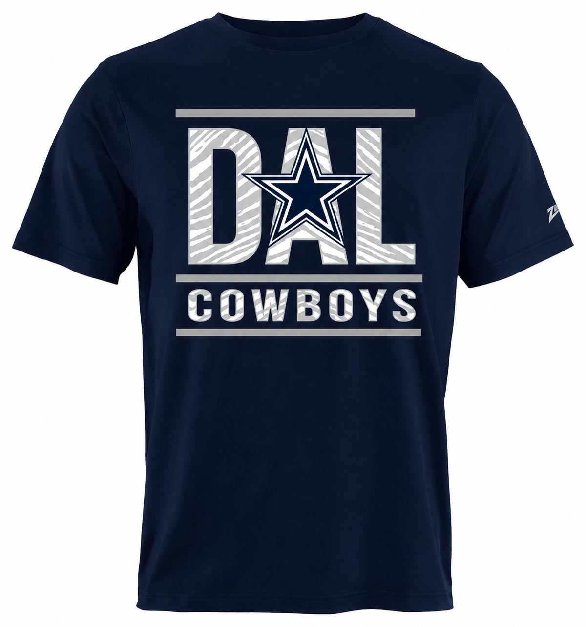 Zubaz NFL Men's Goal Line Team Color Short Sleeve T-Shirt, Dallas Cowboys