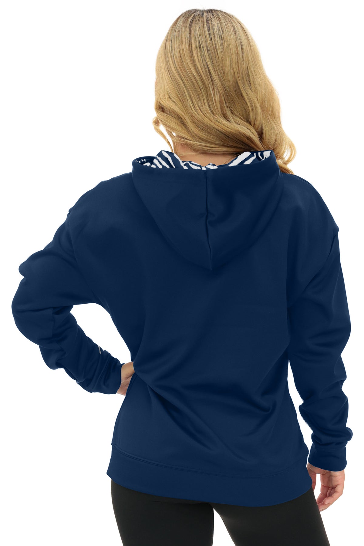 Zubaz NFL Dallas Cowboys Women's 2 Color Zebra Free Play Liner Hoodie