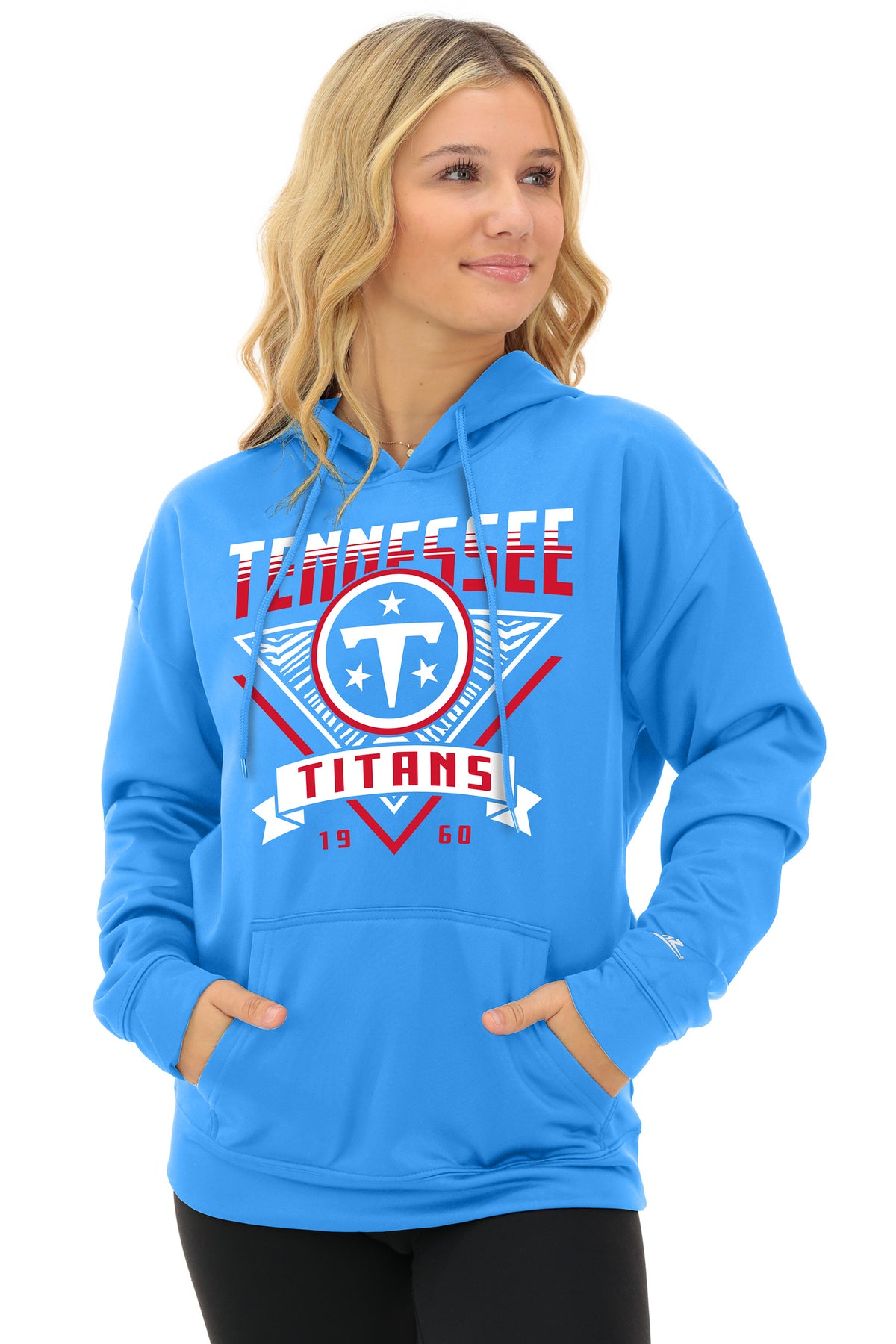 Zubaz NFL Tennessee Titans Women's 2 Color Zebra Free Play Liner Hoodie