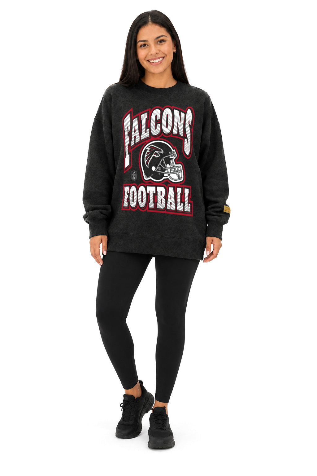 Zubaz NFL Atlanta Falcons Adult Unisex 90s Vintage All Pro Crewneck Sweatshirt