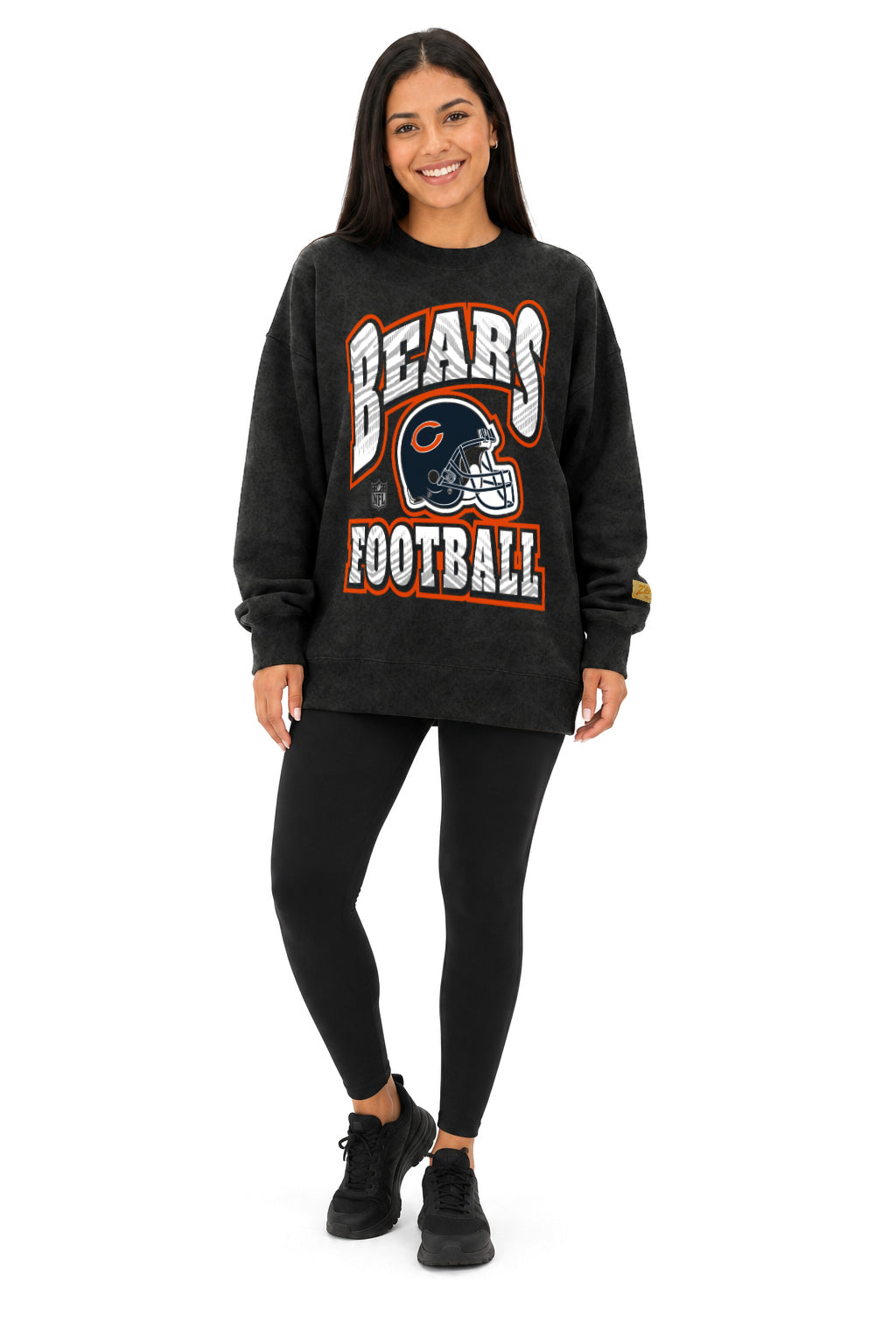 Zubaz NFL Chicago Bears Adult Unisex 90s Vintage All Pro Crewneck Sweatshirt