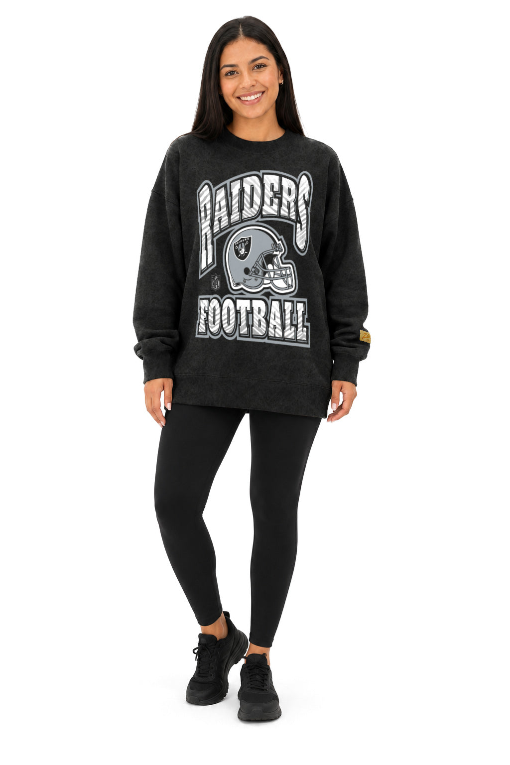 Zubaz NFL Las Vegas Raiders Adult Unisex 90s Vintage All Pro Crewneck Sweatshirt