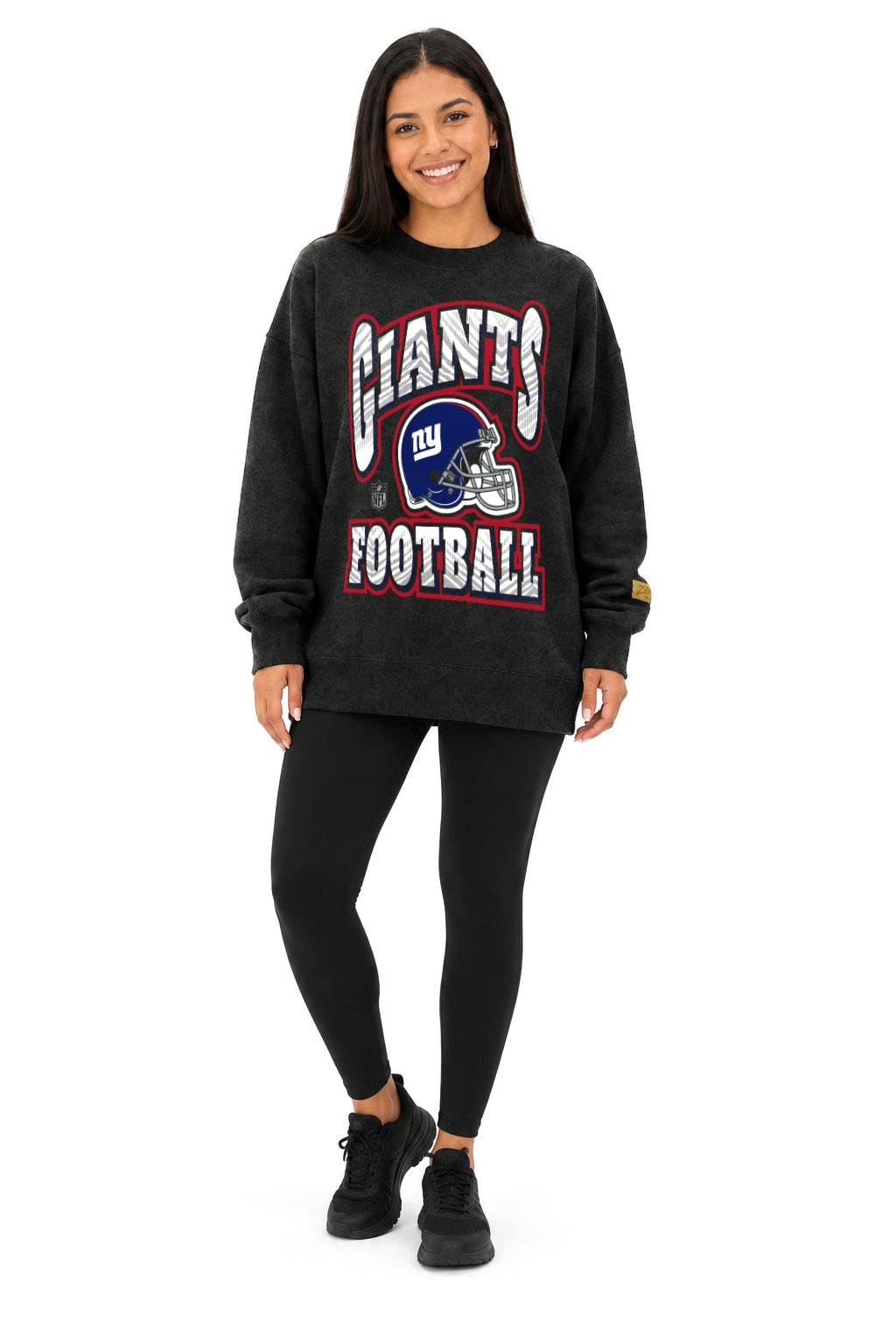 Zubaz NFL New York Giants Adult Unisex 90s Vintage All Pro Crewneck Sweatshirt