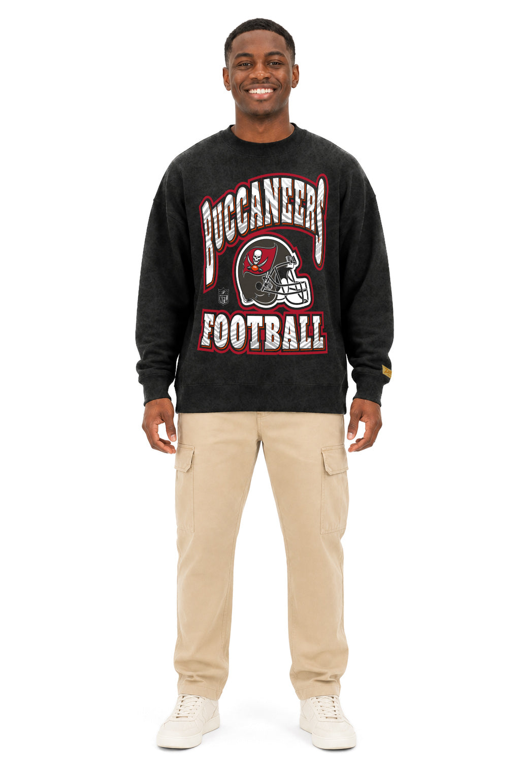 Zubaz NFL Tampa Bay Buccaneers Adult Unisex 90s Vintage All Pro Crewneck Sweatshirt