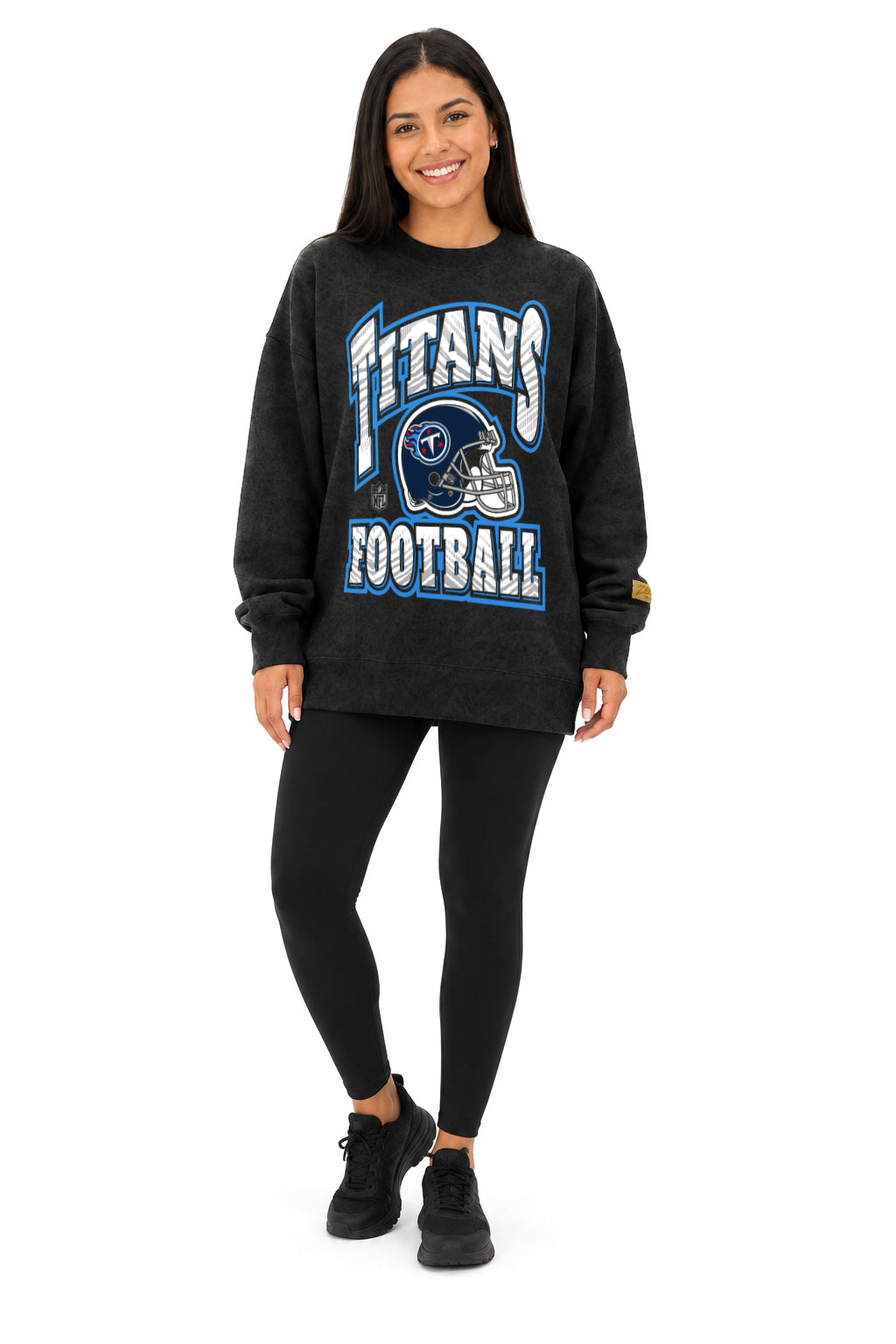 Zubaz NFL Tennessee Titans Adult Unisex 90s Vintage All Pro Crewneck Sweatshirt