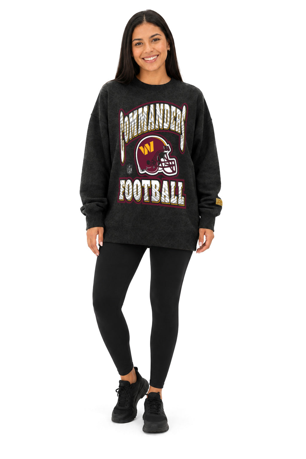 Zubaz NFL Washington Commanders Adult Unisex 90s Vintage All Pro Crewneck Sweatshirt