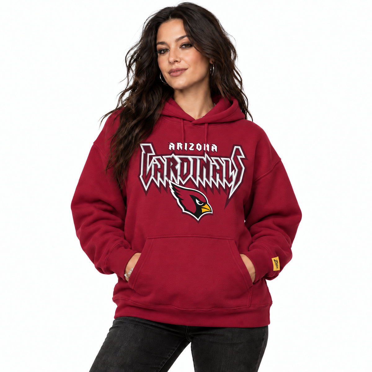 Zubaz NFL Men's & Women's 90s Heavy Metal Hoodie, Arizona Cardinals