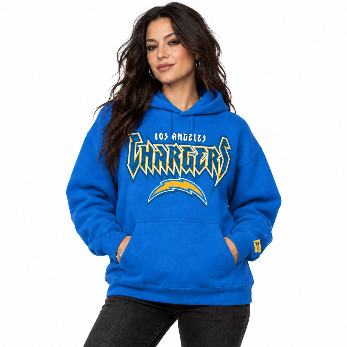 Zubaz NFL Men's & Women's 90s Heavy Metal Hoodie, Los Angeles Chargers