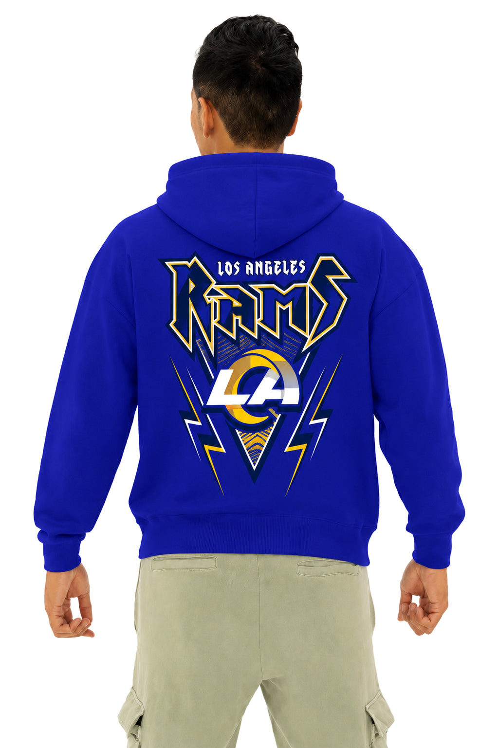Zubaz NFL Men's & Women's 90s Heavy Metal Hoodie, Los Angeles Rams