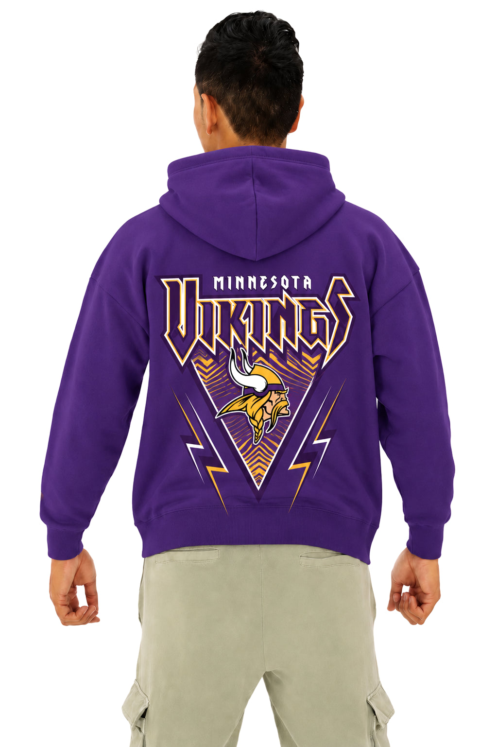 Zubaz NFL Men's & Women's 90s Heavy Metal Hoodie, Minnesota Vikings