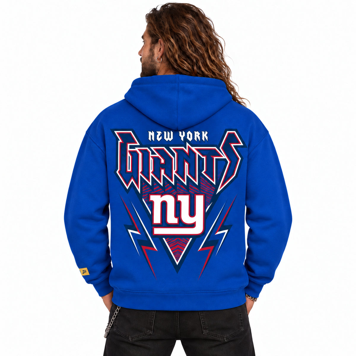 Zubaz NFL Men's & Women's 90s Heavy Metal Hoodie, New York Giants