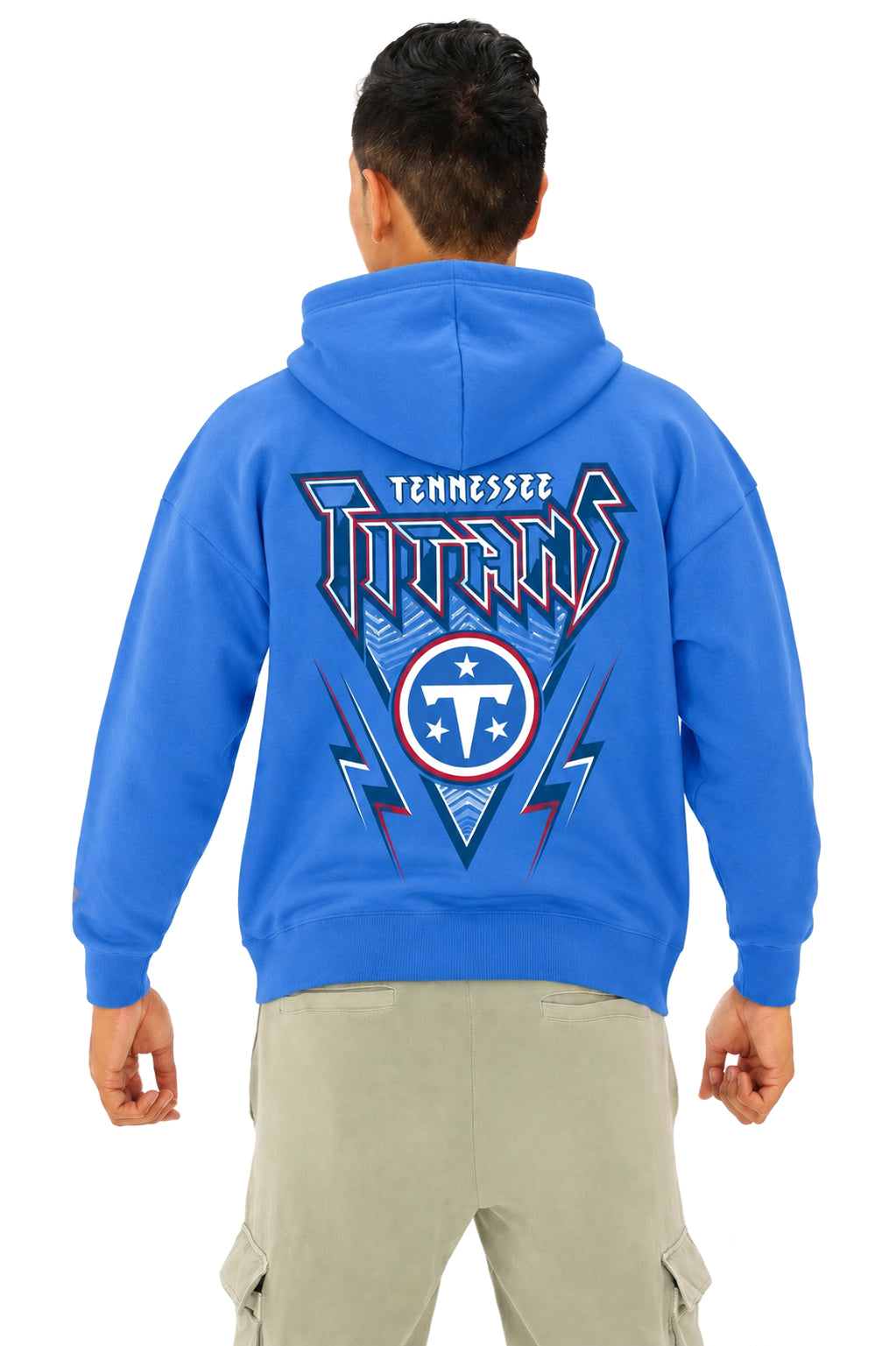 Zubaz NFL Tennessee Titans Unisex 90s Vintage Heavy Metal Hoodie