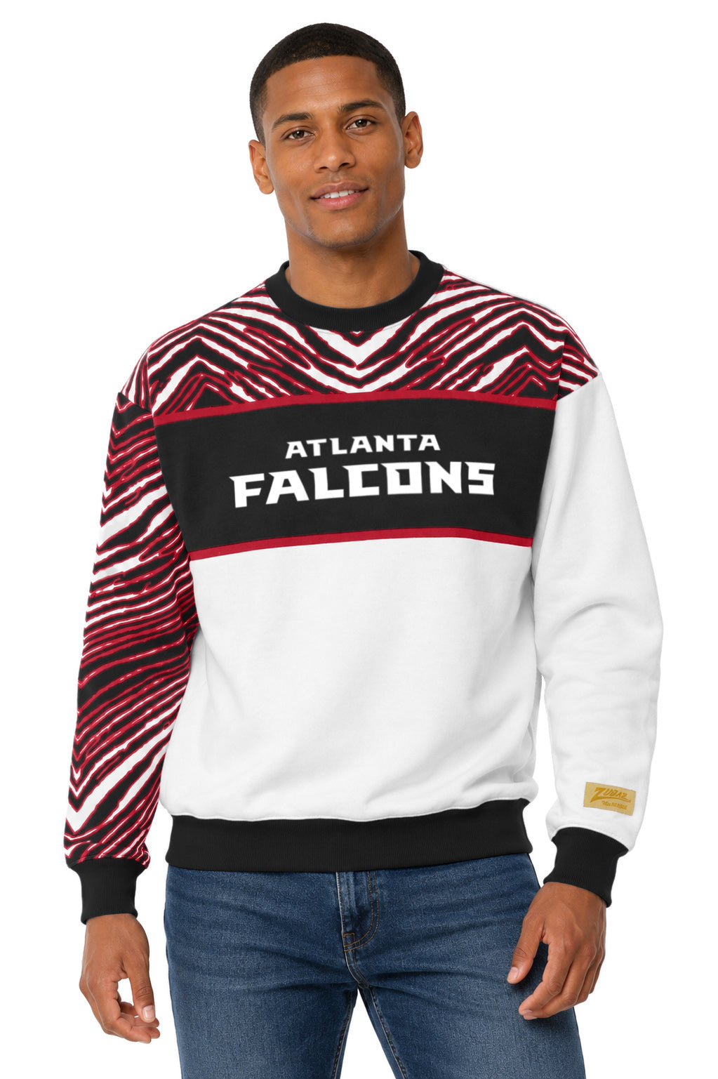 Zubaz NFL Men's & Women's 90s Strong Arm Crew, Atlanta Falcons