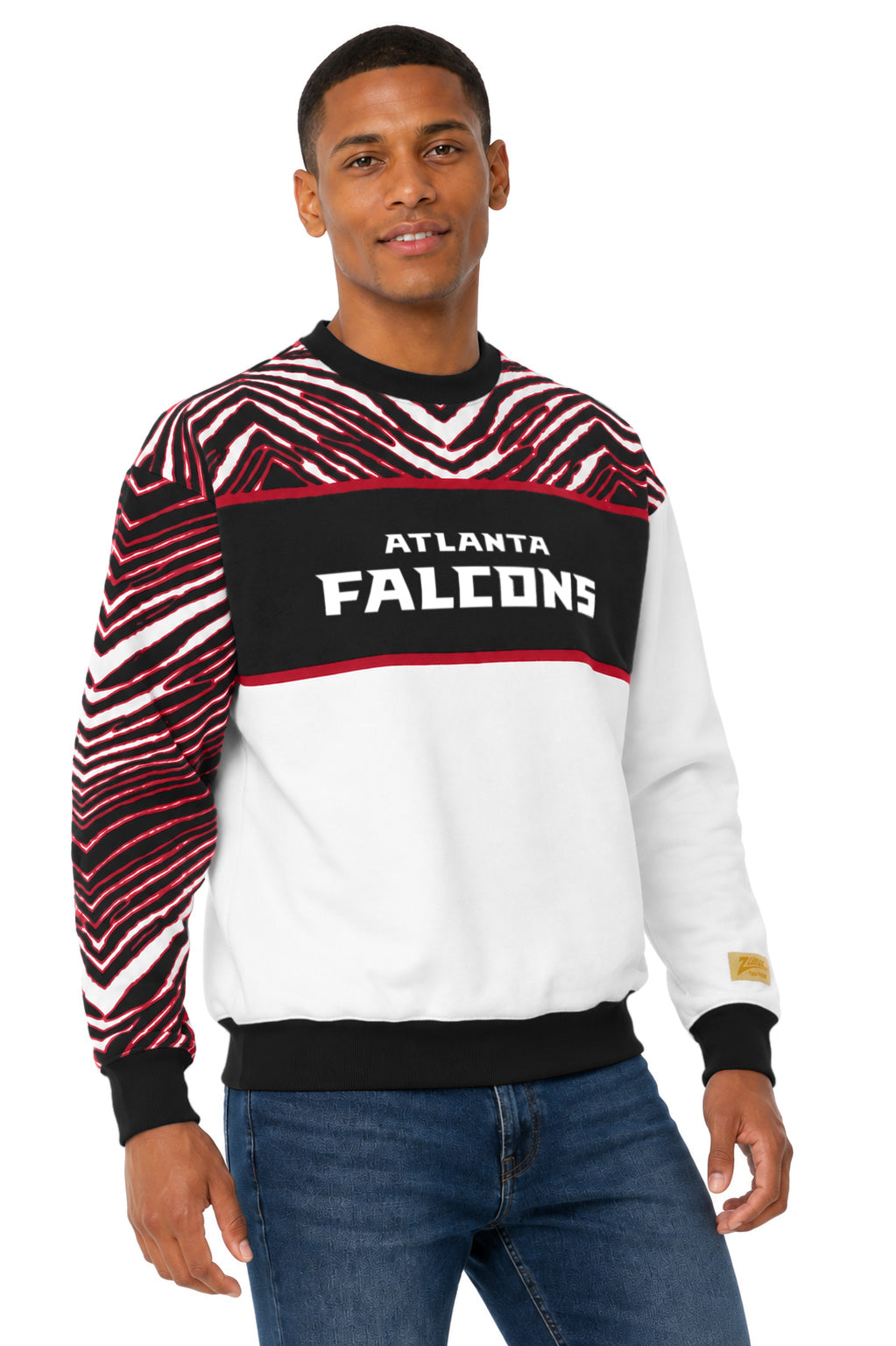 Zubaz NFL Men's & Women's 90s Strong Arm Crew, Atlanta Falcons