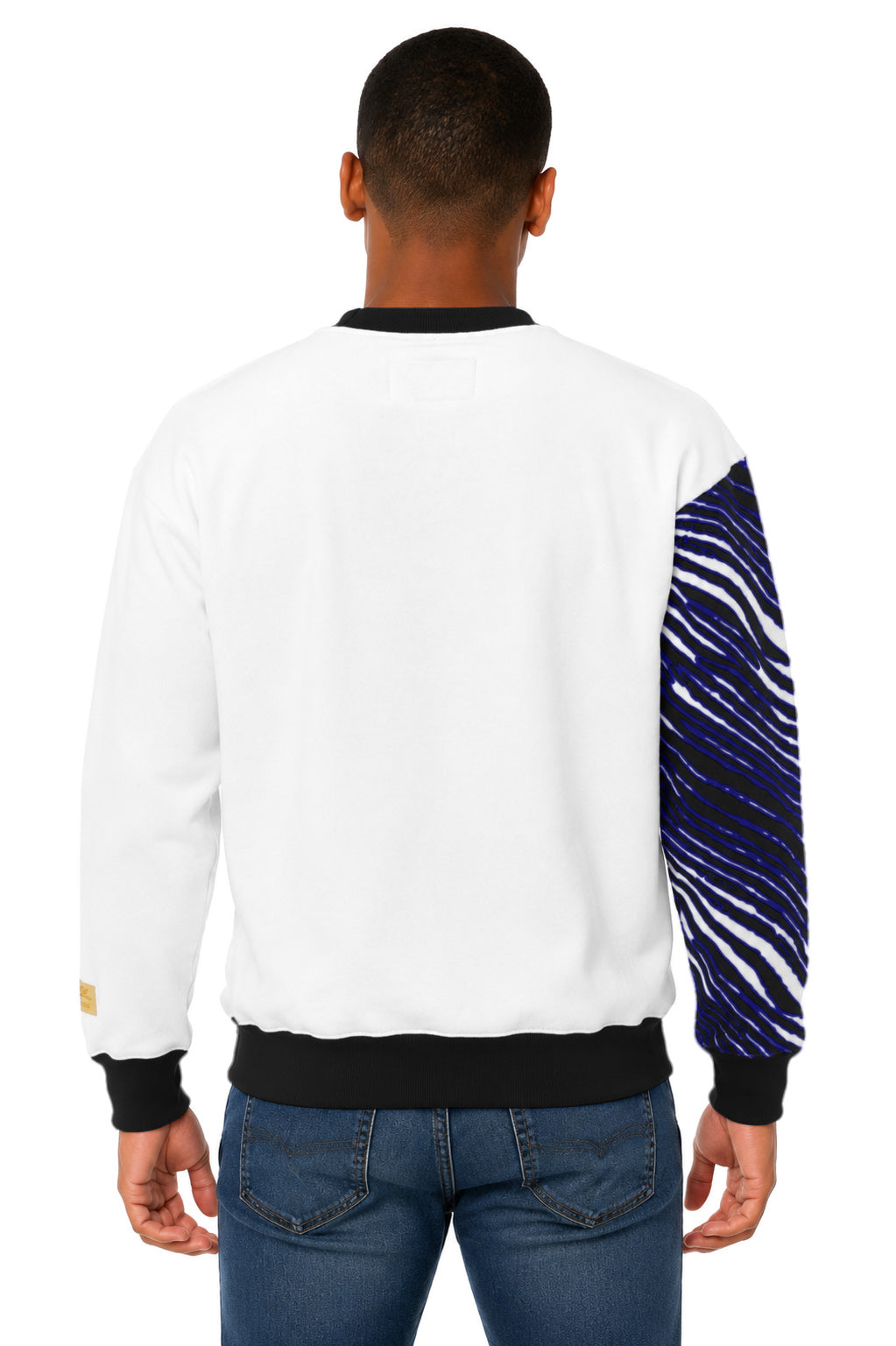 Zubaz NFL Men's & Women's 90s Strong Arm Crew, Baltimore Ravens