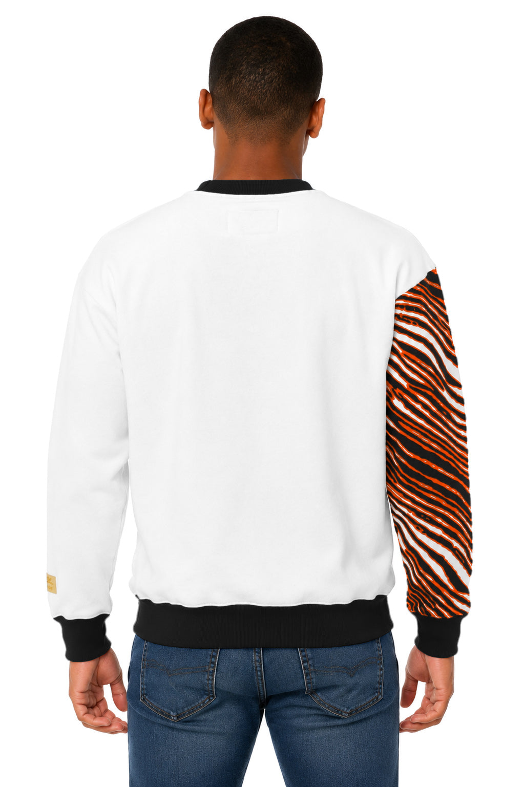 Zubaz NFL Men's & Women's 90s Strong Arm Crew, Cincinnati Bengals