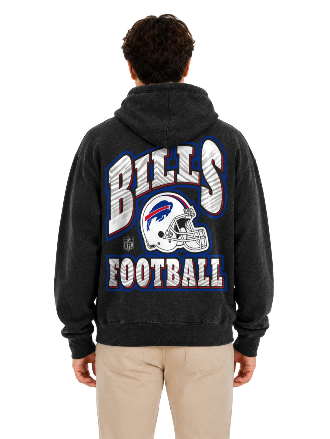 Zubaz NFL Unisex 90s Vintage All Pro Hoodie, Buffalo Bills