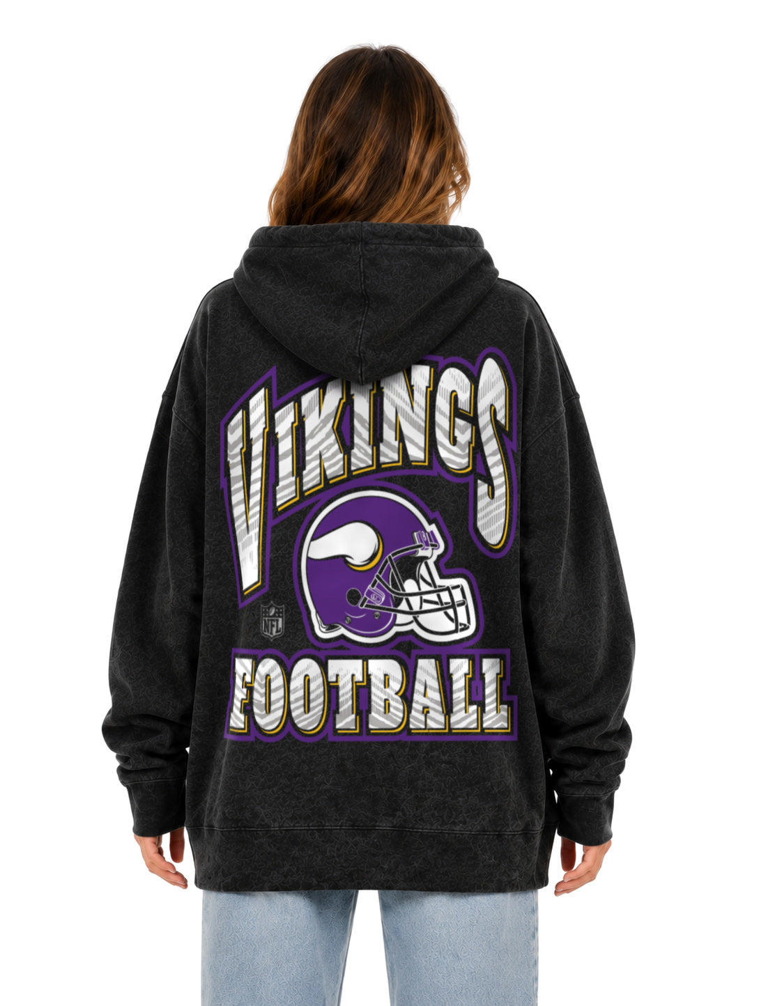 Zubaz NFL Unisex 90s Vintage All Pro Hoodie, Minnesota Vikings