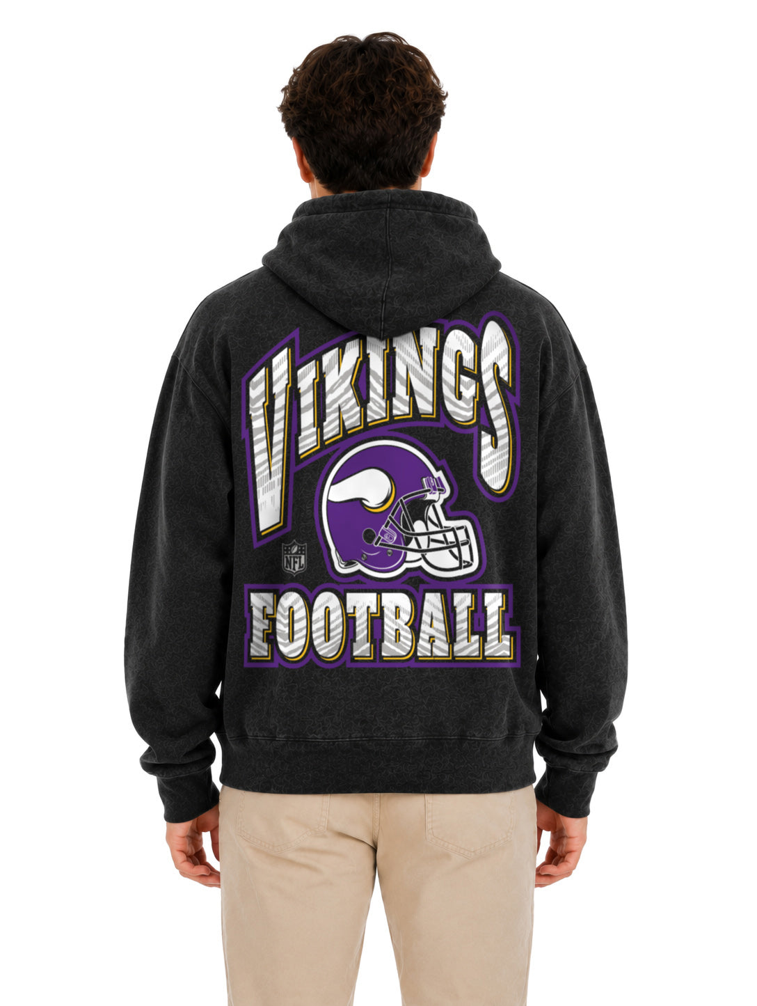 Zubaz NFL Unisex 90s Vintage All Pro Hoodie, Minnesota Vikings