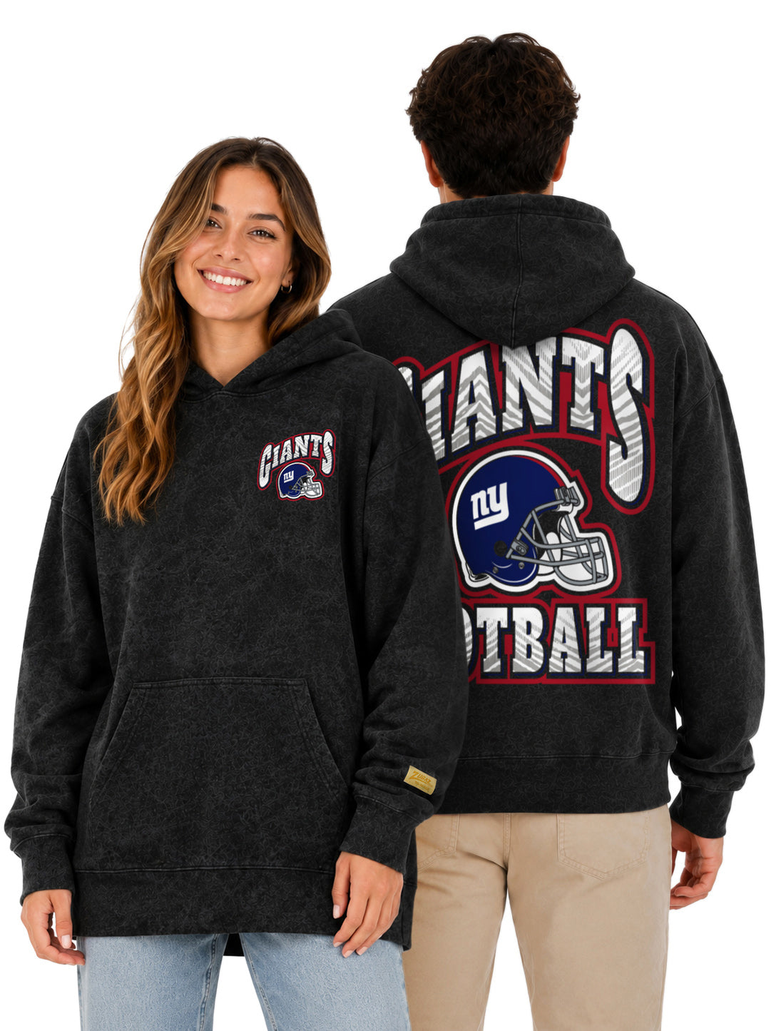 Zubaz NFL New York Giants Unisex 90s Vintage All Pro Hoodie