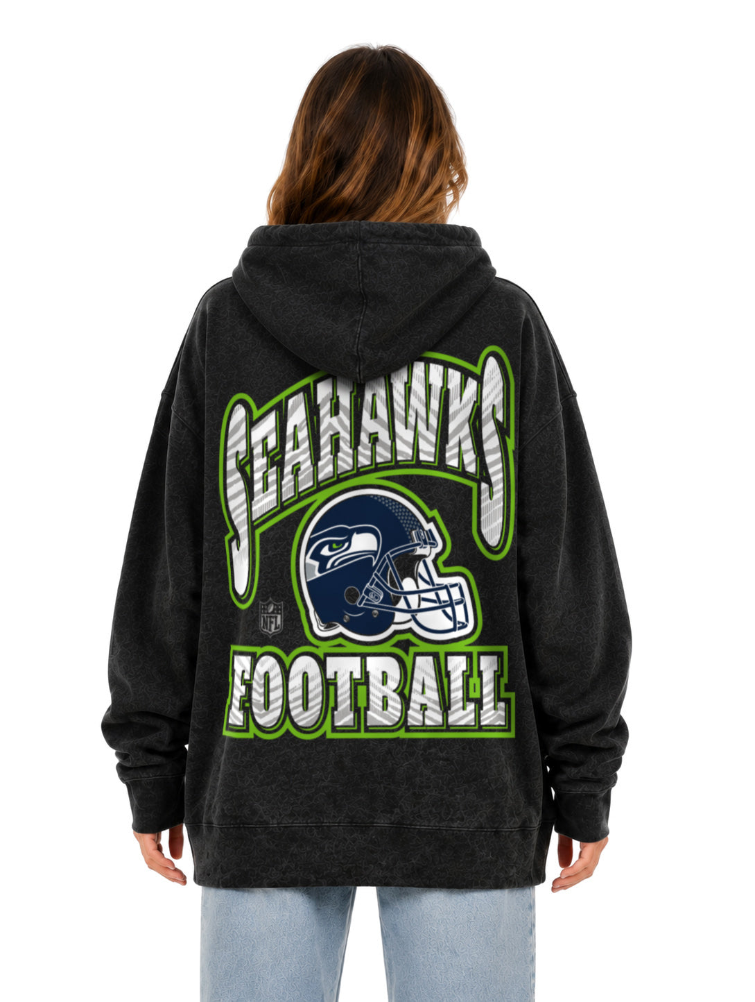 Zubaz NFL Seattle Seahawks Unisex 90s Vintage All Pro Hoodie