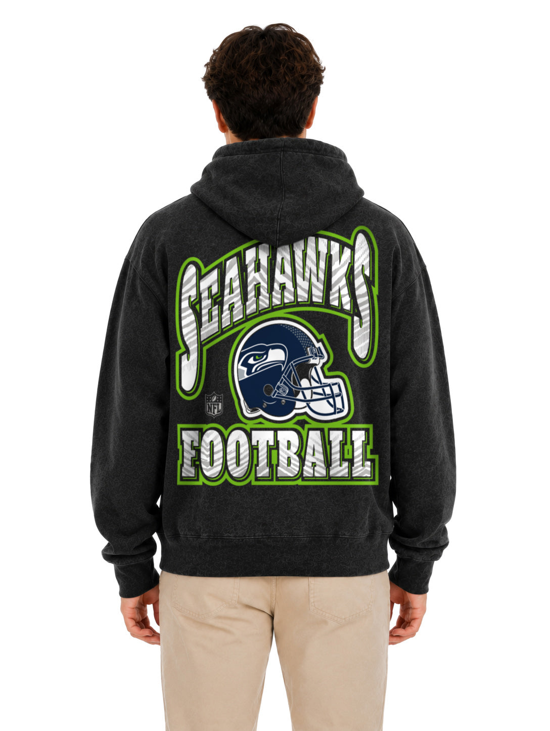 Zubaz NFL Seattle Seahawks Unisex 90s Vintage All Pro Hoodie