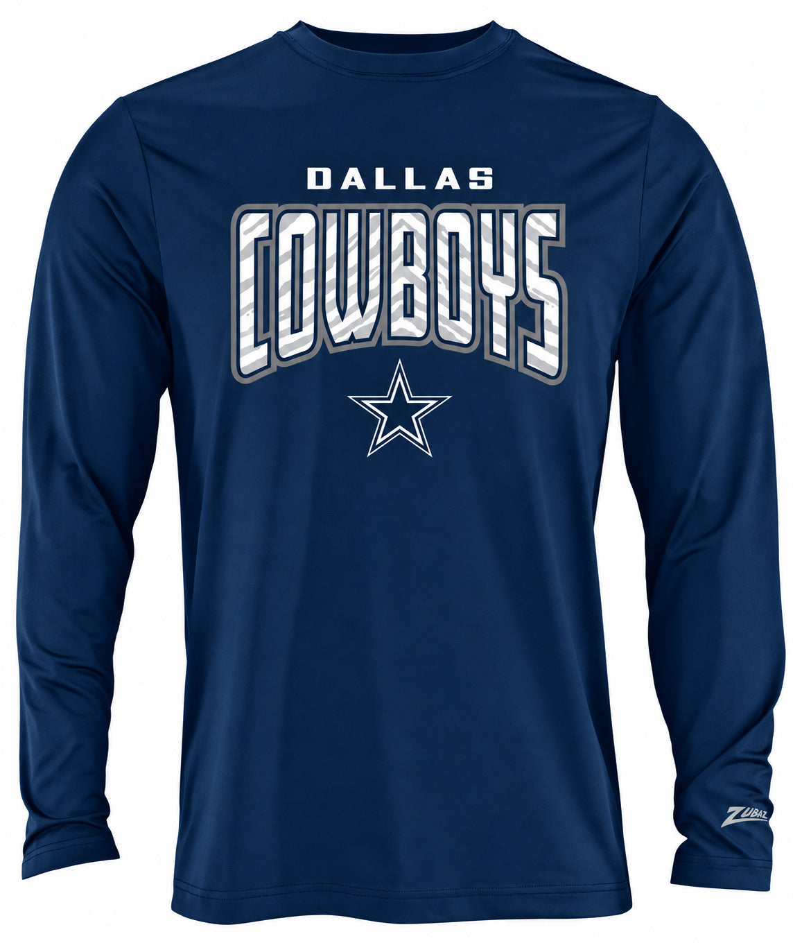 Zubaz NFL Dallas Cowboys Men's Team Color Hail Mary Long-Sleeve T-Shirt