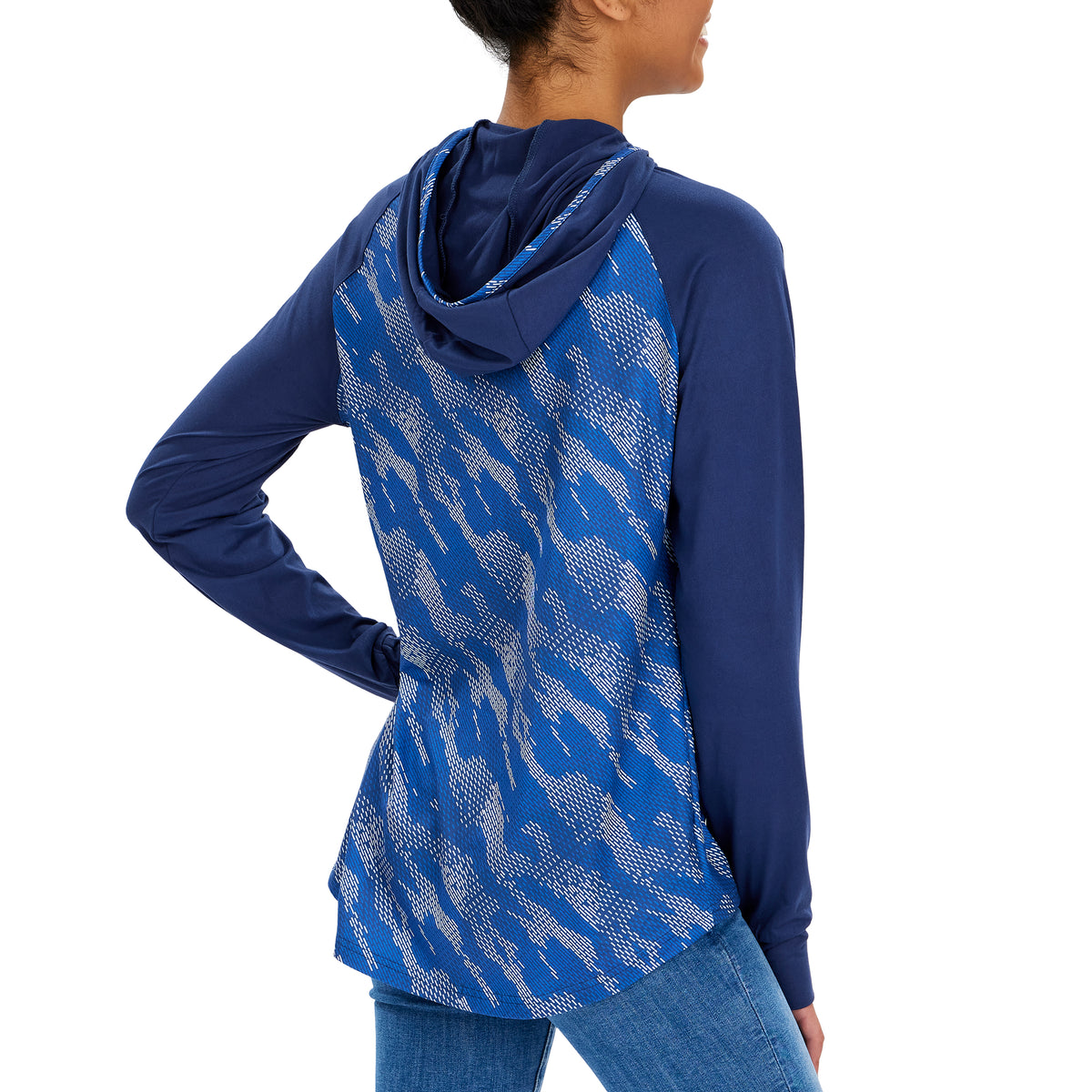 Zubaz NFL Dallas Cowboys Women's Viper Accent Elevated Lightweight Hoodie - back