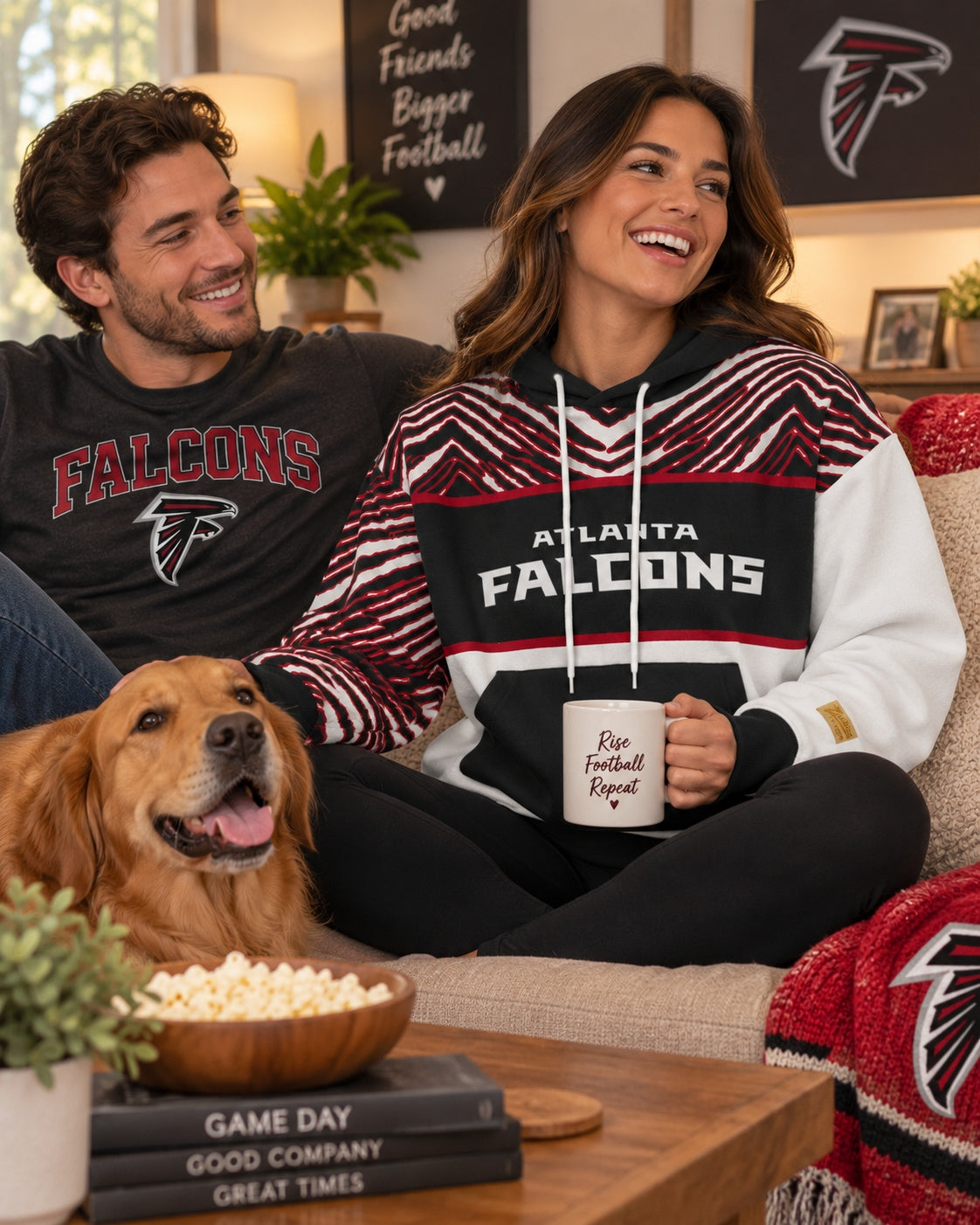 Zubaz NFL Men's & Women's 90s Strong Arm Hoodie, Atlanta Falcons