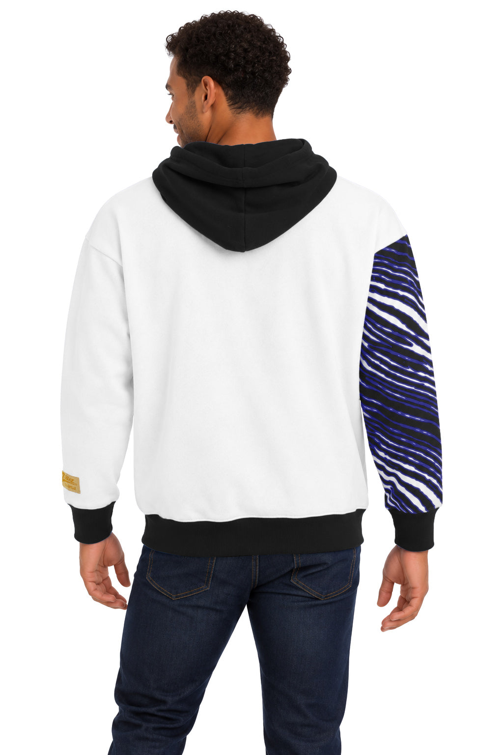 Zubaz NFL Men's & Women's 90s Strong Arm Hoodie, Baltimore Ravens