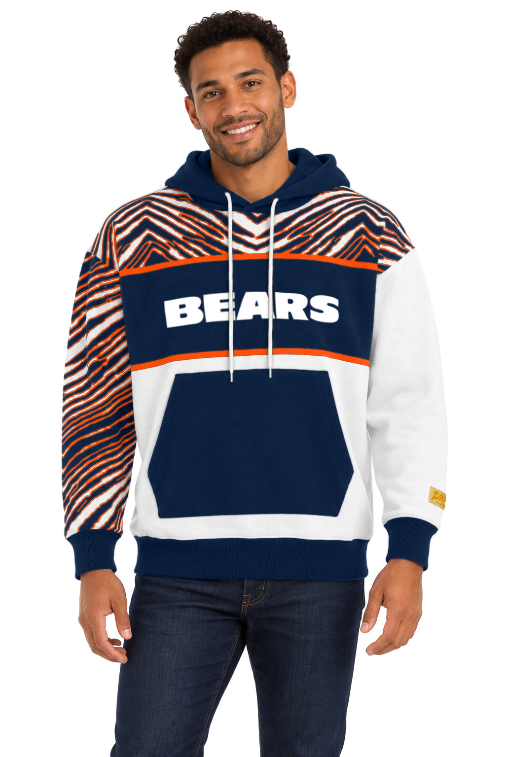 Zubaz NFL Men's & Women's 90s Strong Arm Hoodie, Chicago Bears