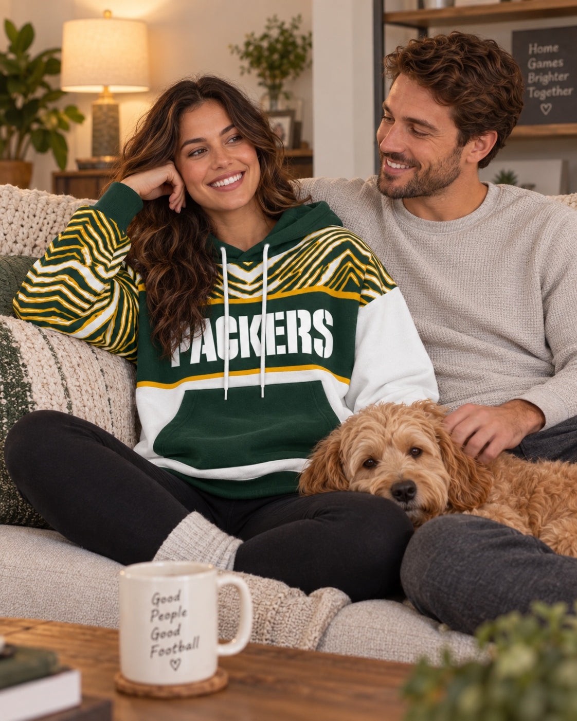 Zubaz NFL Men's & Women's 90s Strong Arm Hoodie, Green Bay Packers