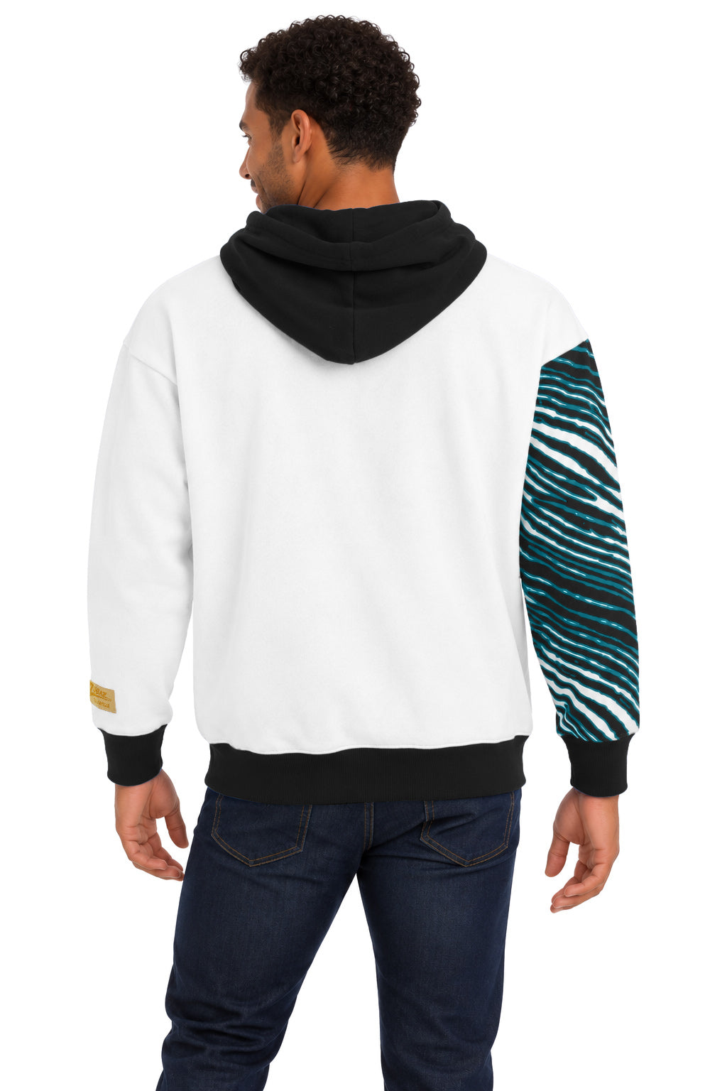 Zubaz NFL Jacksonville Jaguars Unisex 90s Vintage Strong Arm Hoodie