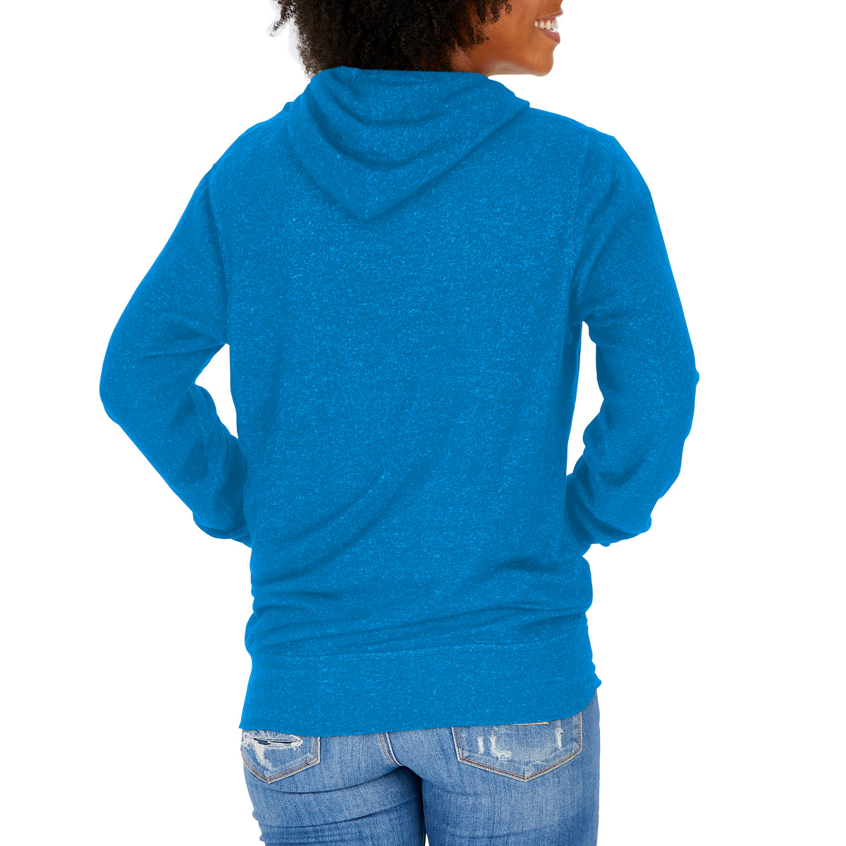Zubaz NFL Detroit Lions Women's Marled Zebra Graphic Soft Hoodie