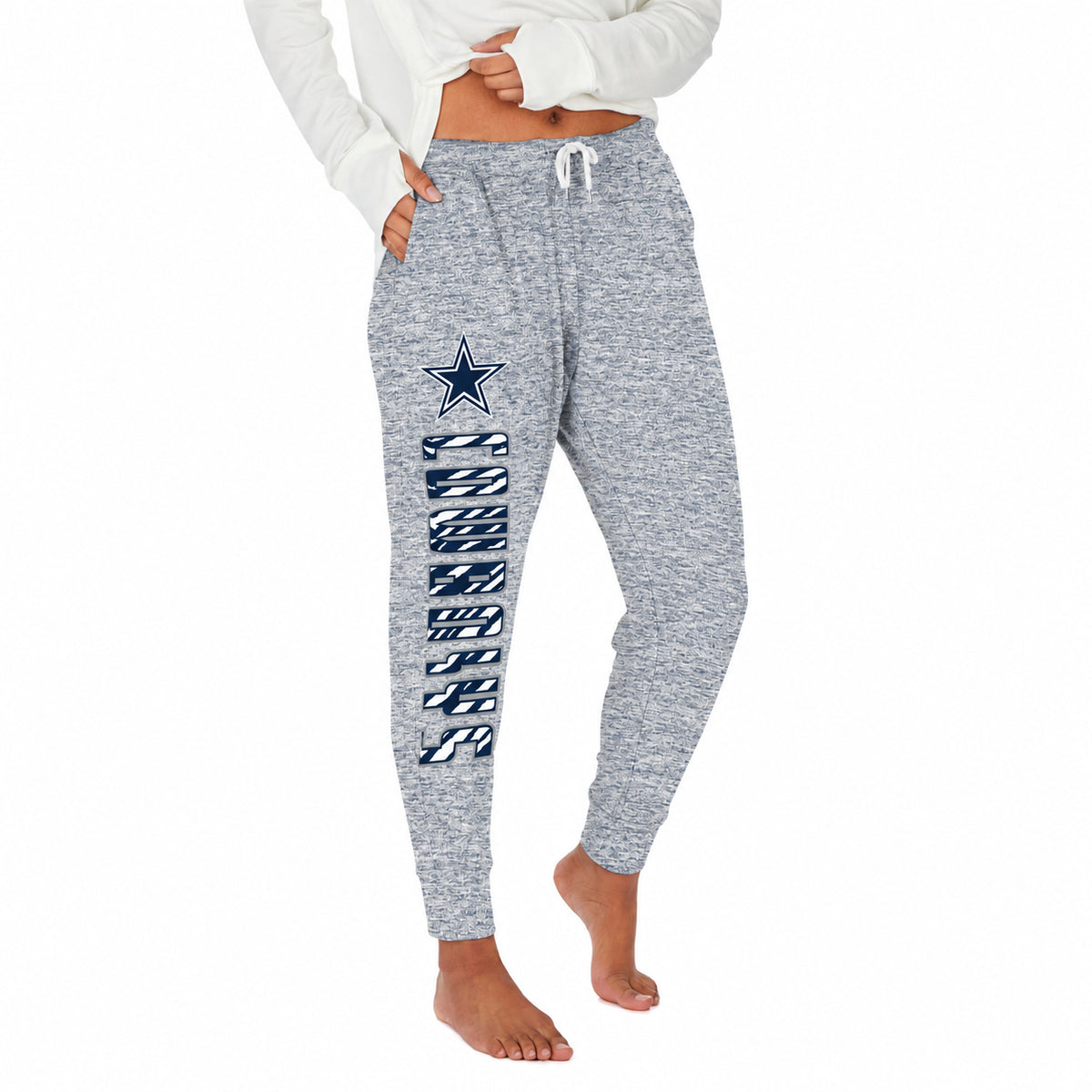 Zubaz NFL Dallas Cowboys Women's Team Color Upright Soft Marled Joggers