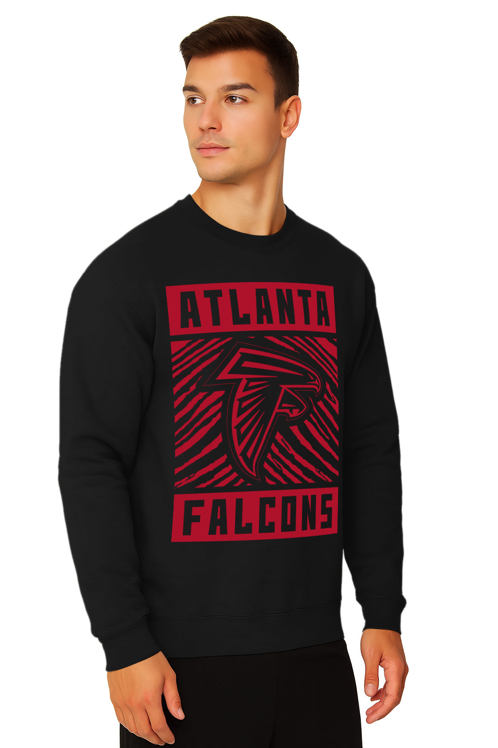 Zubaz NFL Atlanta Falcons Men's Gridiron Crewneck