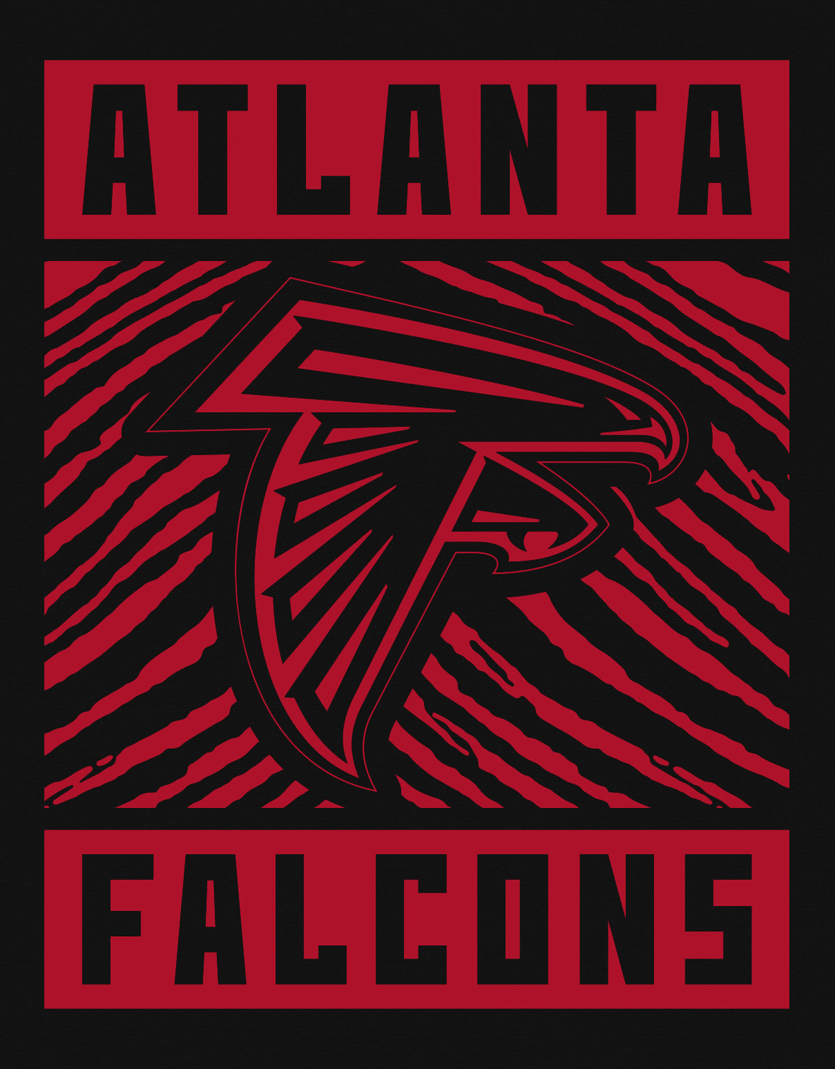 Zubaz NFL Atlanta Falcons Men's Gridiron Crewneck