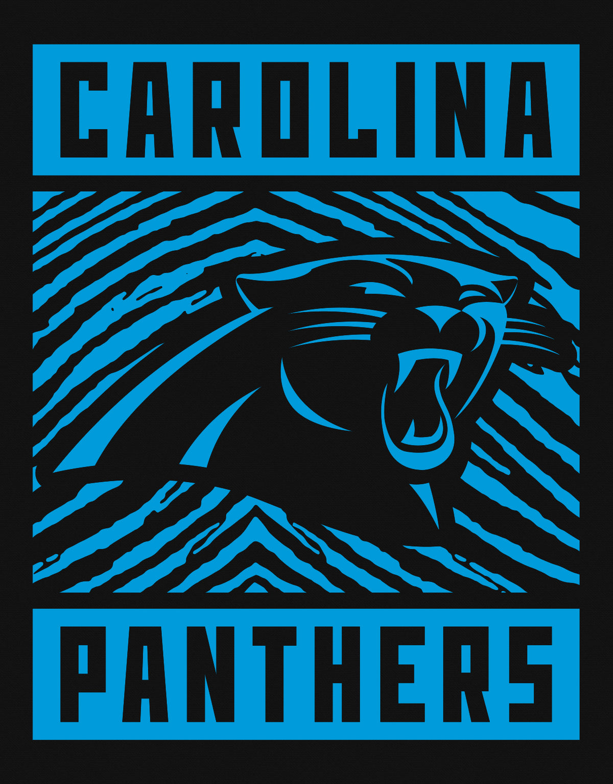 Zubaz NFL Carolina Panthers Men's Gridiron Crewneck