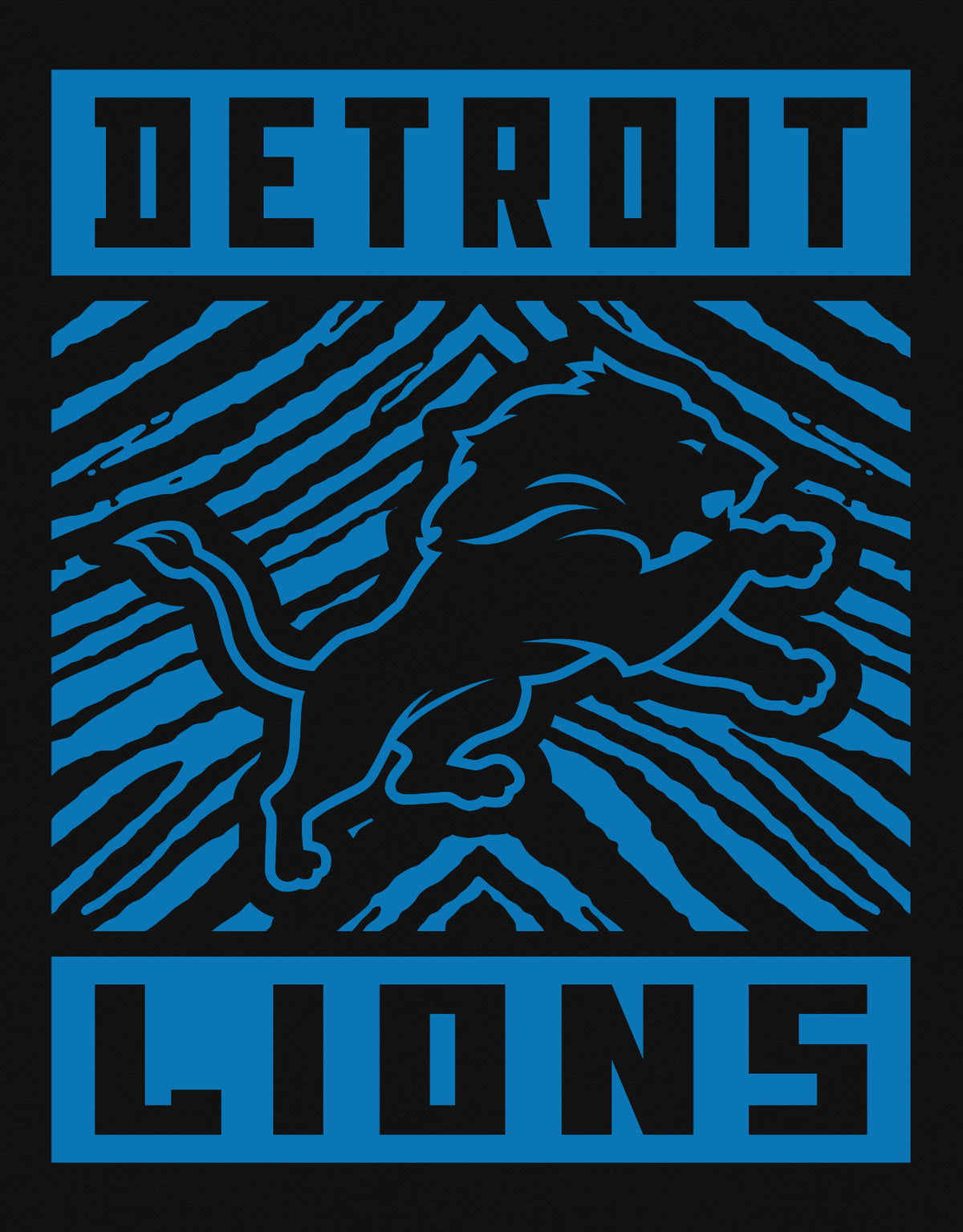 Zubaz NFL Detroit Lions Men's Gridiron Crewneck