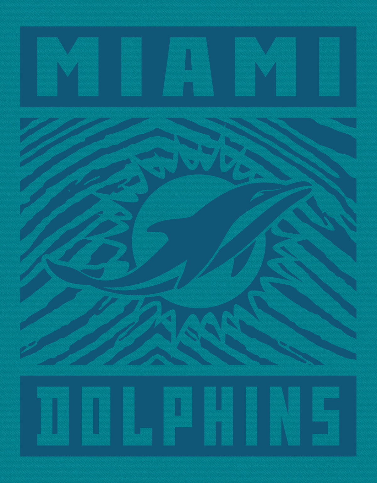 Zubaz NFL Miami Dolphins Men's Gridiron Crewneck